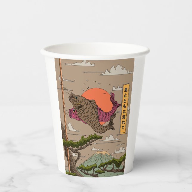 Flow with the Wind Koinobori Paper Cups (Front)