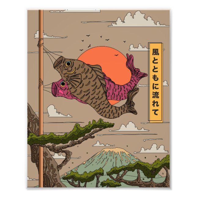 Flow with the Wind Koinobori Photo Print (Front)