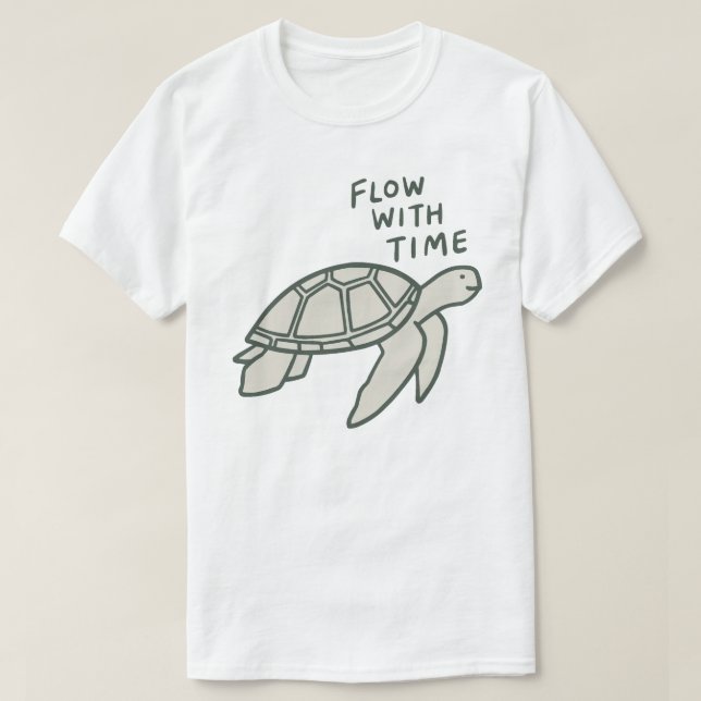 Flow With Time Turtle T-Shirt (Design Front)