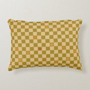 Flowe Checkered Pattern - No. 02 Accent Pillow