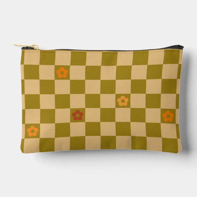 Flowe Checkered Pattern - No. 02 Accessory Pouch (Front)