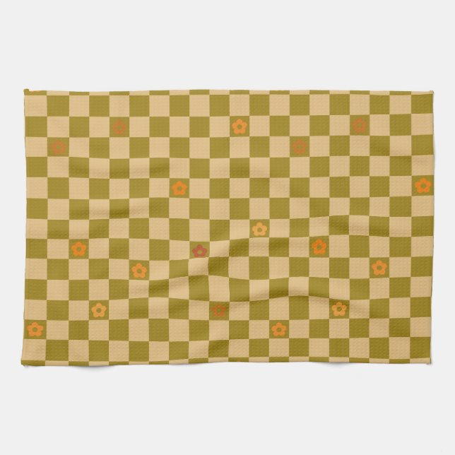 Flowe Checkered Pattern - No. 02 Kitchen Towel (Horizontal)