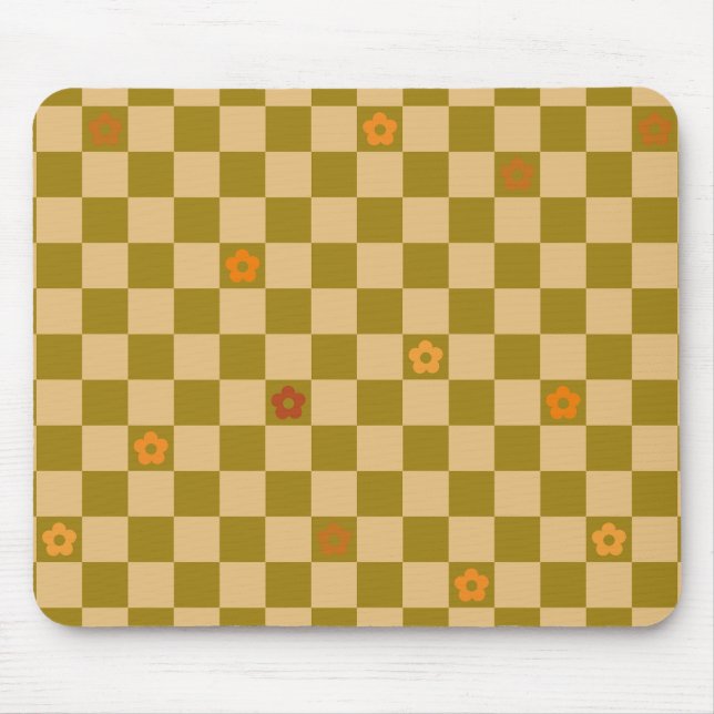 Flowe Checkered Pattern - No. 02 Mouse Pad (Front)