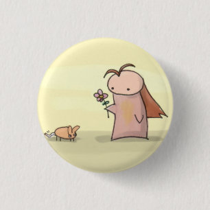 flower 1 inch round button