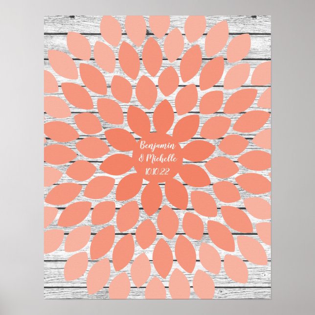 Flower - 75 Signature Guest Book Alternative Print (Front)