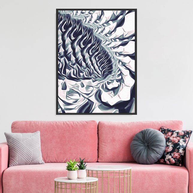 flower abstract canvas print (Insitu(LivingRoom))