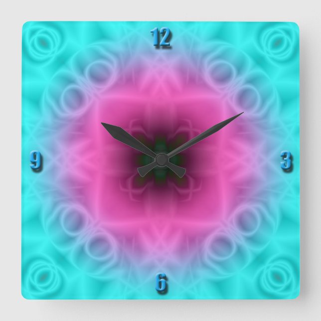 Flower Abstract Wall Clock (Front)
