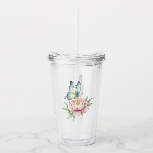 Flower Acrylic Tumbler (Front)