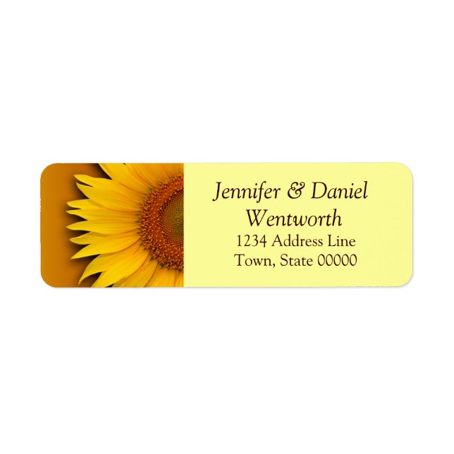 Flower Address Labels Sunflower (Front)