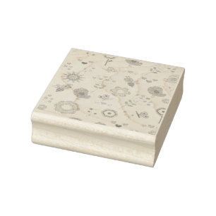 Flower and bird Flowers shop Rubber Stamp