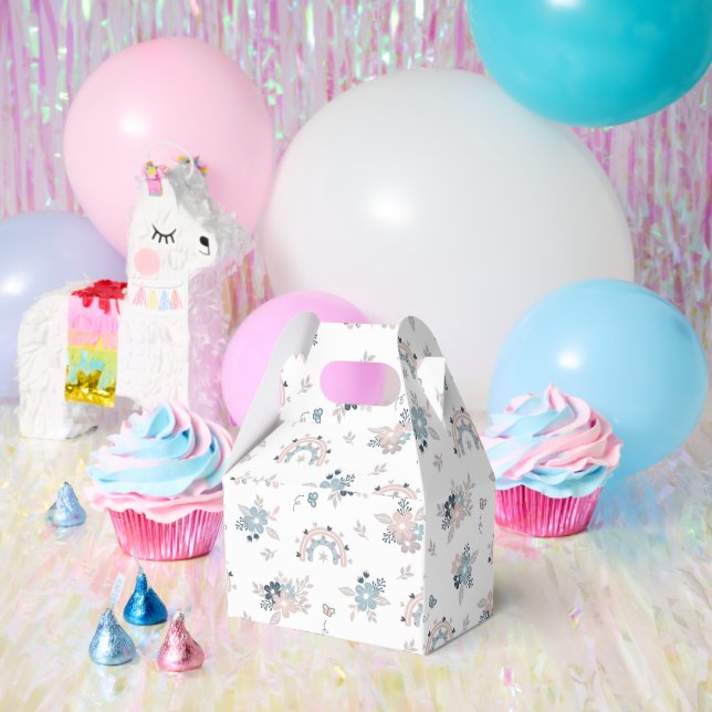 Flower And Boho Seamless Pattern  Favor Box (Party)