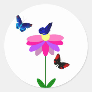 Flower and Butterflies Stickers
