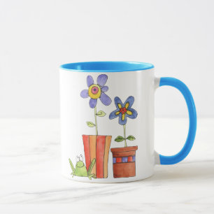 Flower and Frog mug
