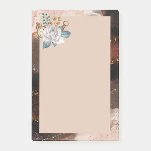 Flower and Granite Post-it Notes