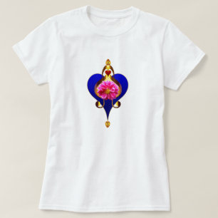 Flower and Hearts Design T-Shirt