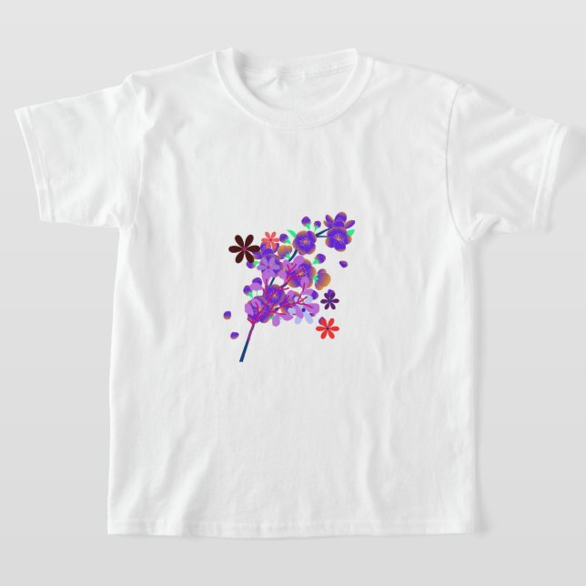 Flower and Leaf Art - Botanical Garden  T-Shirt (Laydown)