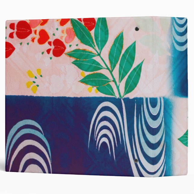 Flower and Running Water, Japanese Design Binder (Back/Spine)
