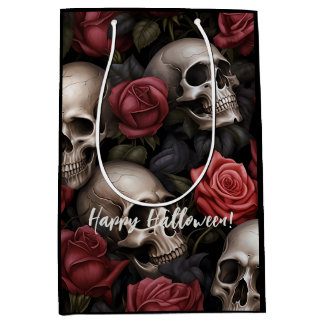 Flower and Skulls Medium Gift Bag