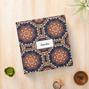 Flower and Star Shapes Pattern Binder