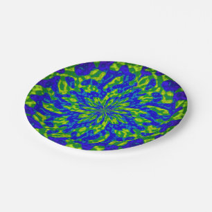 Flower and Swirls Mandala Paper Plates