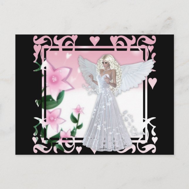 Flower Angel Design Postcard (Front)