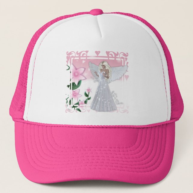 Flower Angel Design Trucker Hat (Front)