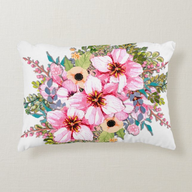 Flower Arrangement Accent Pillow (Front)