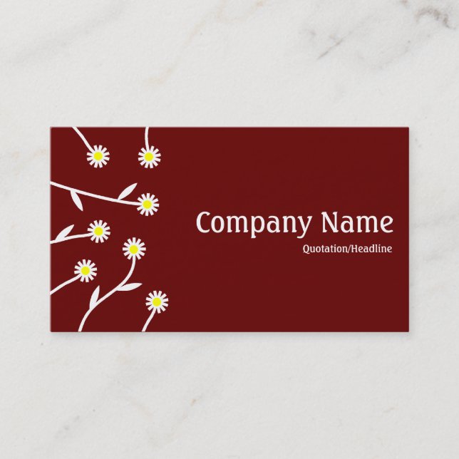 Flower Arrangement - Deep Maroon 660000 Business Card (Front)
