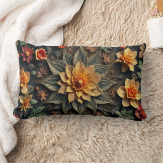 Flower arrangement lumbar pillow