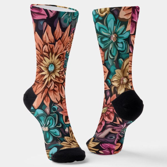 Flower arrangement socks (Angled)