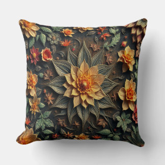 Flower arrangement throw pillow