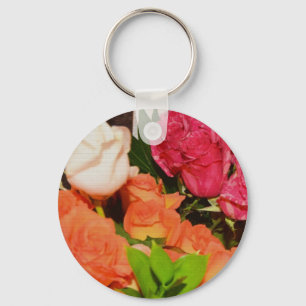 Flower Arrangements Wedding Party Colourful Destin Keychain