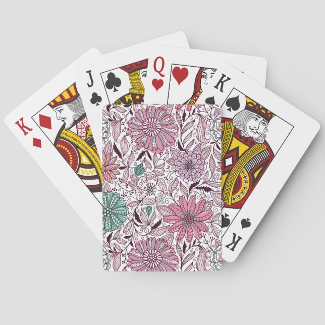 flower arranging patterns playing cards (Back)