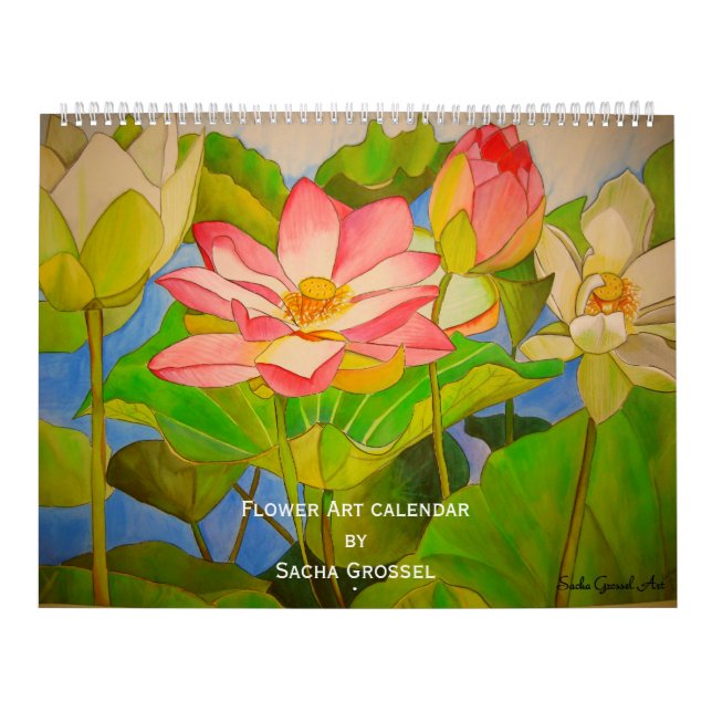 Flower Art calendar by Sacha Grossel Art (Cover)