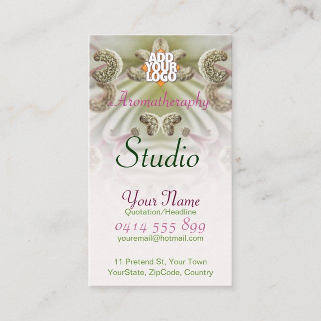 Flower Art Macro : Stamen Butterfly Business Card (Front)