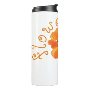 Flower Art Orange , Thermal Tumbler
