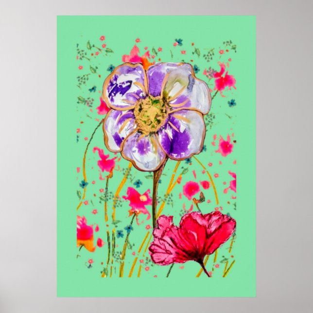 Flower Artwork Poster (Front)