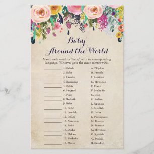 Flower Baby Around the World Translation Game