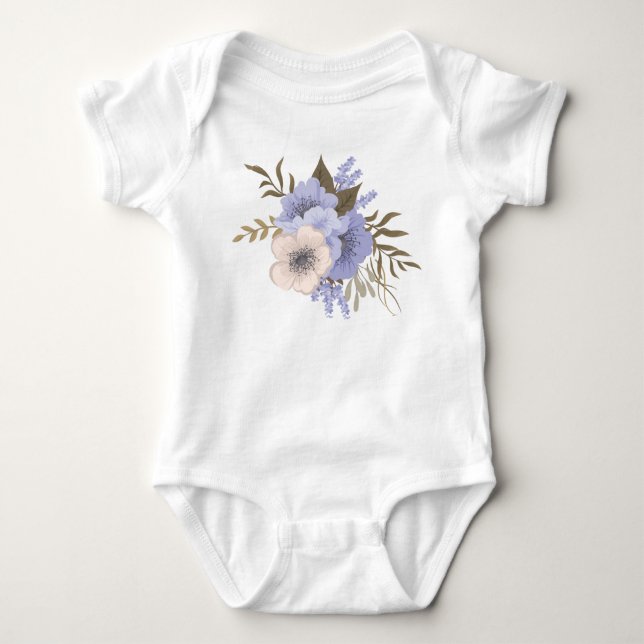 flower baby bodysuit (Front)