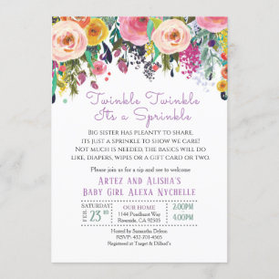 Flower baby shower invitation
