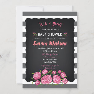 Flower Baby Shower Invitation