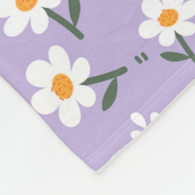 Flower Background Fleece Blanket (Corner)