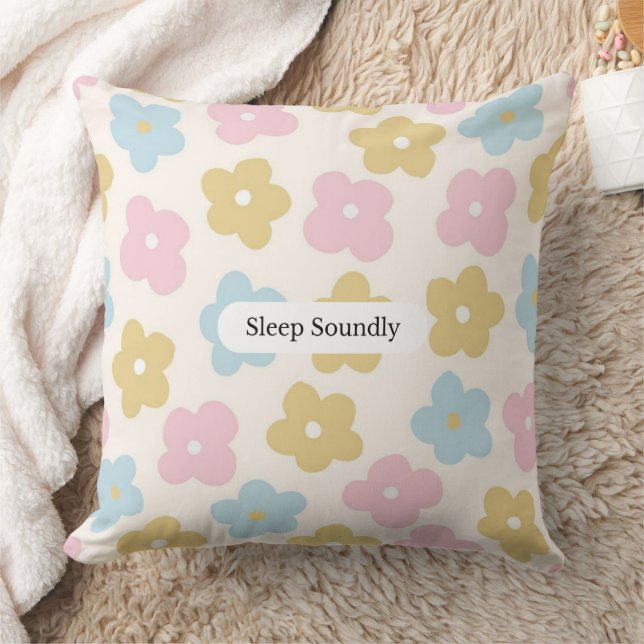 Flower Background  Throw Pillow (Blanket)