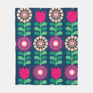 flower background vintage/illustration fleece blanket