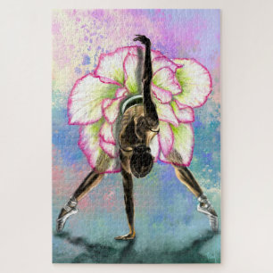 Flower Ballerina Woman Ballet Dancer Jigsaw Puzzle