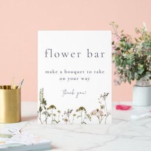 Flower Bar Bouquet    Acrylic Sign