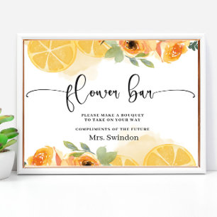 Flower Bar Bridal Shower Poster