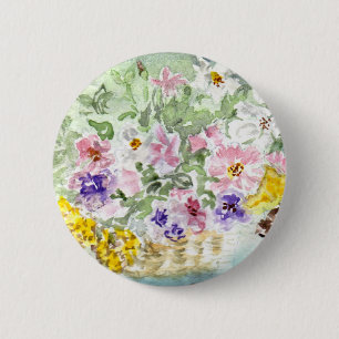 'Flower Basket' Button