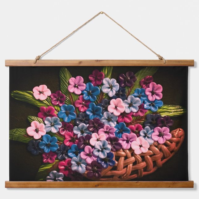 Flower Basket Hanging Tapestry (Front)