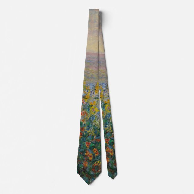 Flower Beds at Vétheuil - Claude Monet Tie (Front)